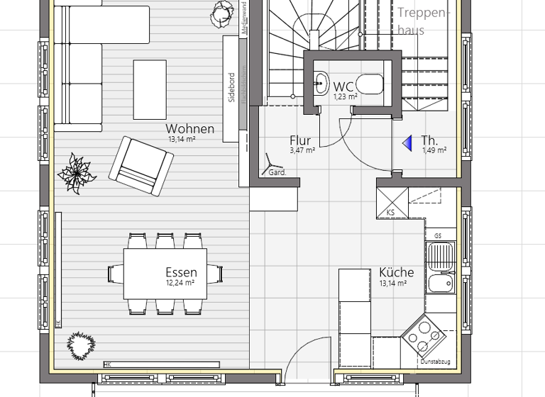 Wohnung zur Miete 948 € 4 Zimmer 74,3 m² 2. Geschoss frei ab 01.05.2026 Schnurgasse 20 Künzelsau 74653