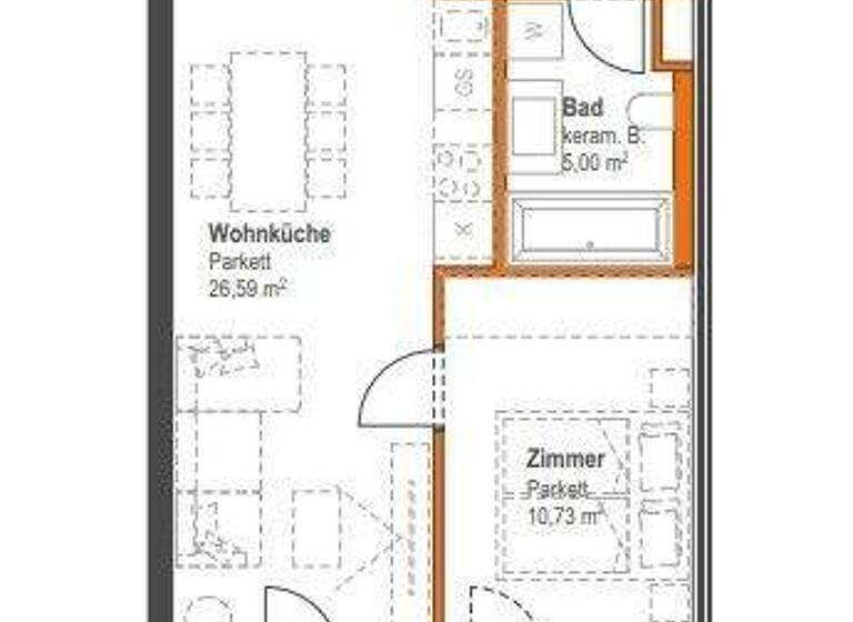 Wohnung zur Miete 763 € 2 Zimmer 53 m² 8. Geschoss Spallartgasse 19 Wien 1140