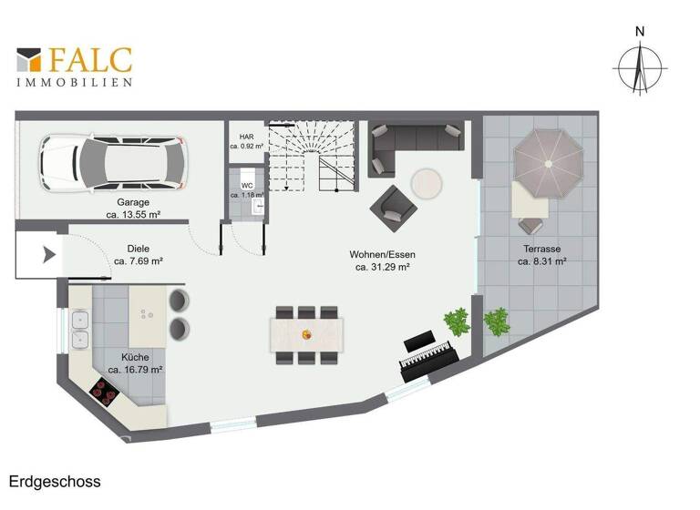Reihenmittelhaus zum Kauf - Erstbezug provisionsfrei 475.000 € 6 Zimmer 180 m² 128 m² Grundstück Stolze-Schrey-Straße 2 Alt-Homberg Duisburg 47198