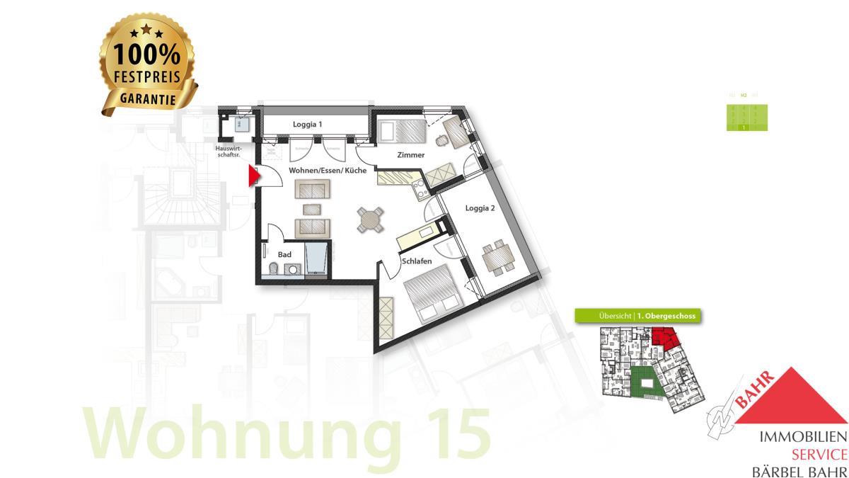 Wohnung zum Kauf provisionsfrei 489.000 € 3 Zimmer 69 m²<br/>Wohnfläche Unterstadt / Galgenberg Böblingen 71034