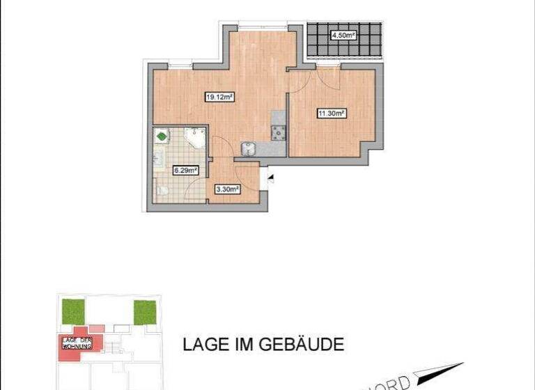 Wohnung zur Miete 686 € 2 Zimmer 40 m² 3. Geschoss frei ab sofort Leibnizgasse Wien 1100