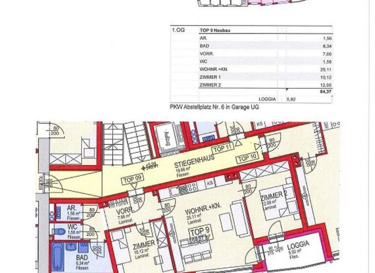 Wohnung zur Miete 880 € 3 Zimmer 64,4 m² frei ab 31.03.2026 Scheibbs 3270
