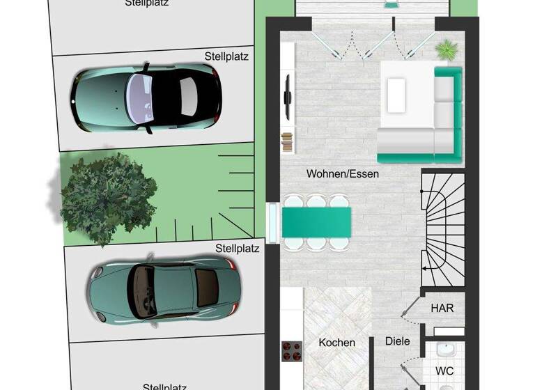 Reihenendhaus zum Kauf - Erstbezug 630.000 € 4,5 Zimmer 116 m² 170 m² Grundstück Mitte Sindelfingen 71063