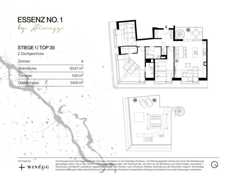 Wohnung zum Kauf - Erstbezug 2.190.000 € 4 Zimmer 151,6 m² 5. Geschoss Kettenbrückengasse 1 Wien 1050
