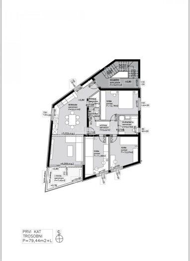 Wohnung zum Kauf 246.484 € 3 Zimmer 89 m² 1. Geschoss Sveti Kajo