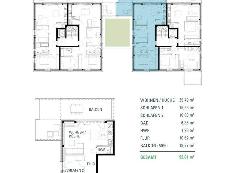 Wohnung zum Kauf - Erstbezug provisionsfrei 634.900 € 3 Zimmer 92 m² 1. Geschoss Darmstadt 64285