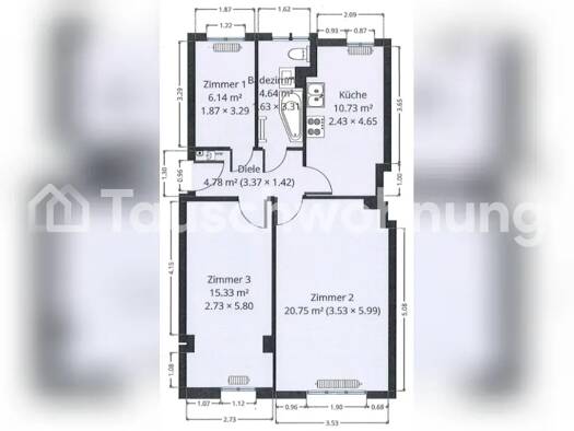 Wohnung zur Miete Tauschwohnung 520 € 2,5 Zimmer 63 m² EG Mitte Berlin 13407