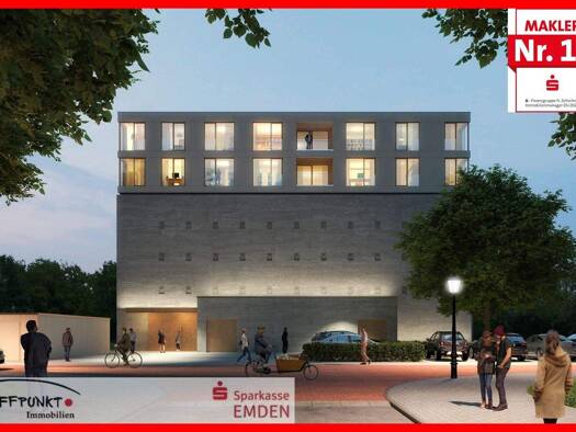 Wohnung zum Kauf provisionsfrei 290.000 € 2 Zimmer 56,8 m² 4. Geschoss Stadtzentrum Emden 26725