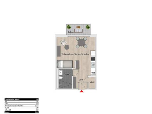 Studio zum Kauf - Neubau provisionsfrei 212.000 € 1 Zimmer 38,2 m² 2. Geschoss frei ab 01.03.2027 Siegelsbach 74936