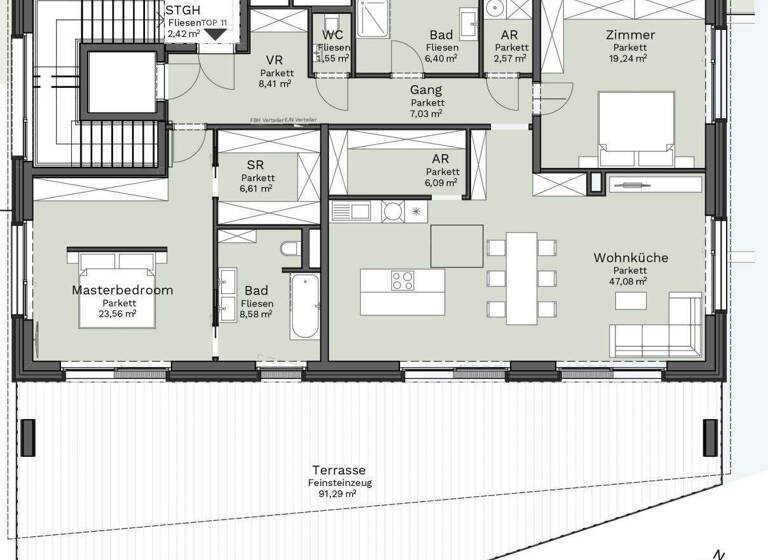 Penthouse zum Kauf - Erstbezug 1.825.000 € 3,5 Zimmer 137 m² 4. Geschoss Bad Ischl 4820