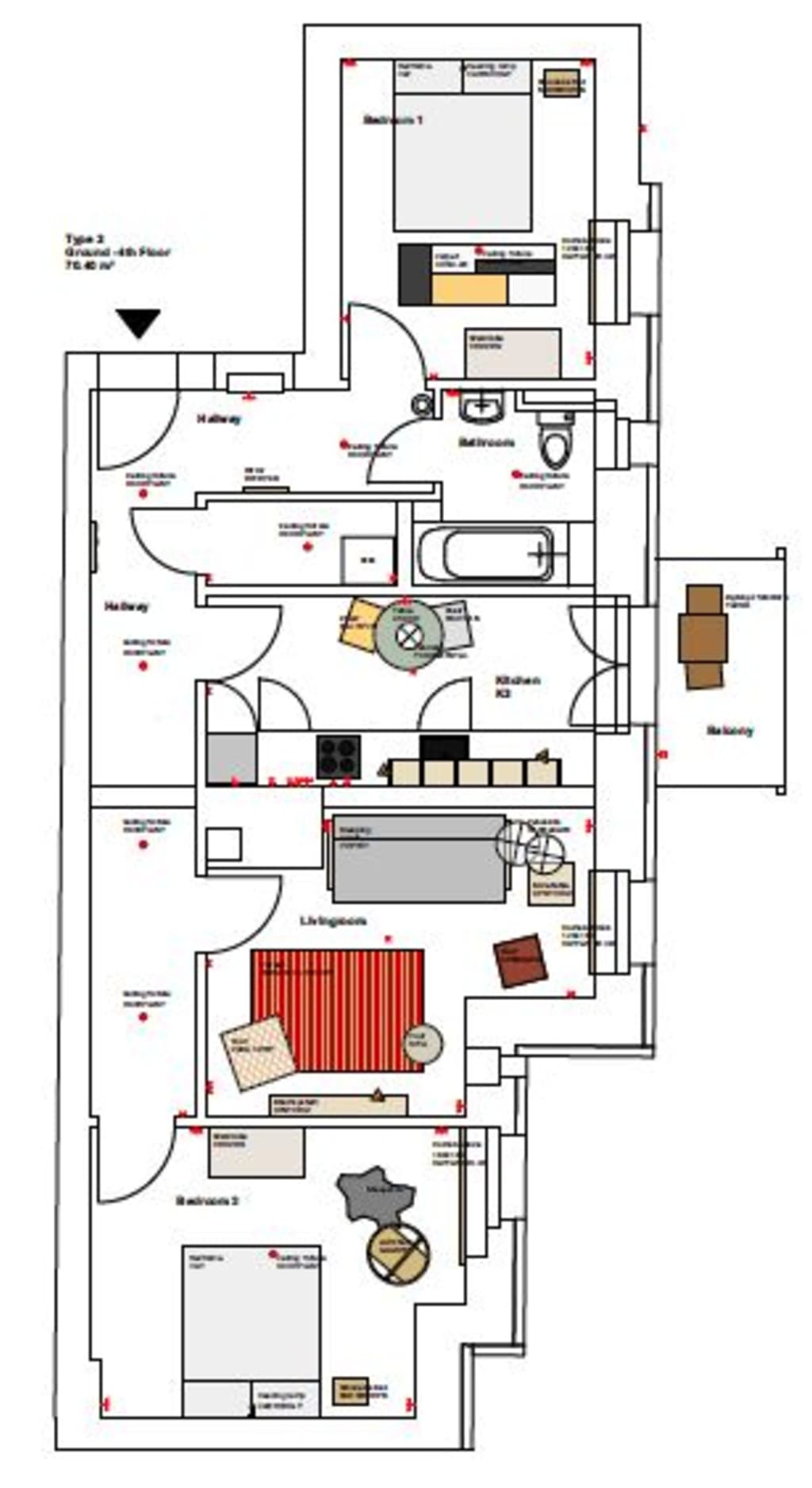 Wohnung zur Miete Wohnen auf Zeit 1.900 € 3 Zimmer 72 m²<br/>Wohnfläche ab sofort<br/>Verfügbarkeit Dirschauer Str. Friedrichshain Berlin 10245