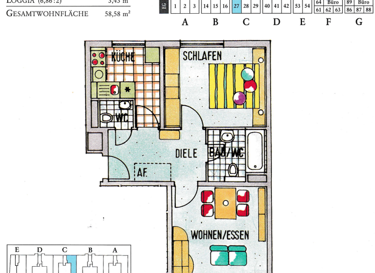 Wohnung zum Kauf 215.000 € 2 Zimmer 58,6 m² 3. Geschoss frei ab sofort Härtelstraße Zentrum-Süd Leipzig 04107