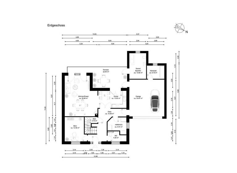 Villa zum Kauf 749.000 € 5 Zimmer 154 m² 1.022 m² Grundstück Loga Leer (Ostfriesland) 26789
