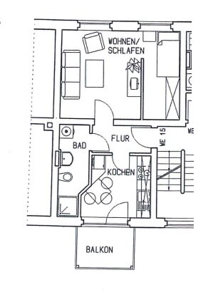 Wohnung zur Miete 240 € 1 Zimmer 40 m²<br/>Wohnfläche 2.<br/>Geschoss Sachsenring 47 Gablenz 244 Chemnitz 09127