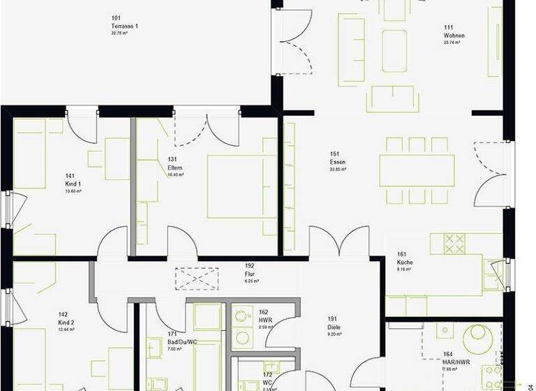 Bungalow zum Kauf provisionsfrei 507.869 € 4 Zimmer 160 m² 980 m² Grundstück Bollendorf 54669