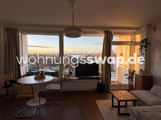 Studio zur Miete Tauschwohnung 680 € 1 Zimmer 45 m² 11. Geschoss Winterhude Hamburg 22301