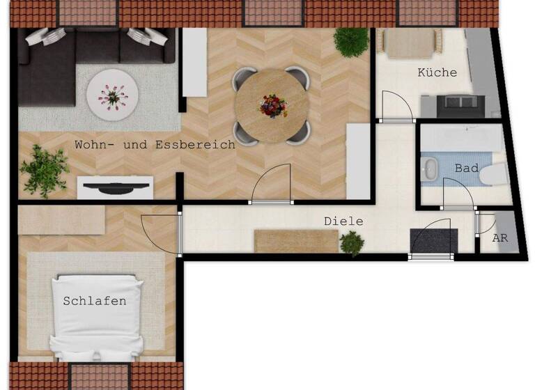 Wohnung zur Miete 490 € 2,5 Zimmer 64 m² Styrum Oberhausen 46045