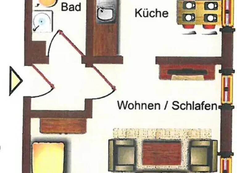 Studio zur Miete 170 € 1 Zimmer 31,3 m² 1. Geschoss Olbernhauer Straße 20 Altchemnitz Chemnitz 09125