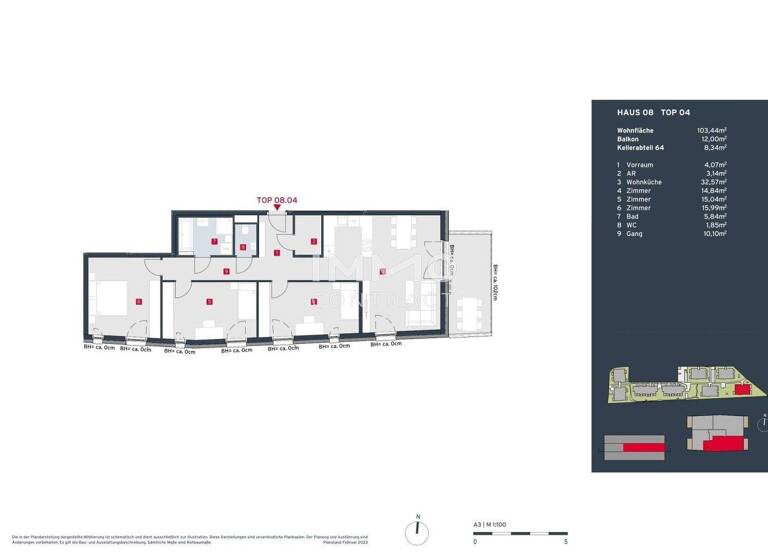 Wohnung zum Kauf - Erstbezug provisionsfrei 598.800 € 4 Zimmer 103,4 m² Leopoldsdorf 2333