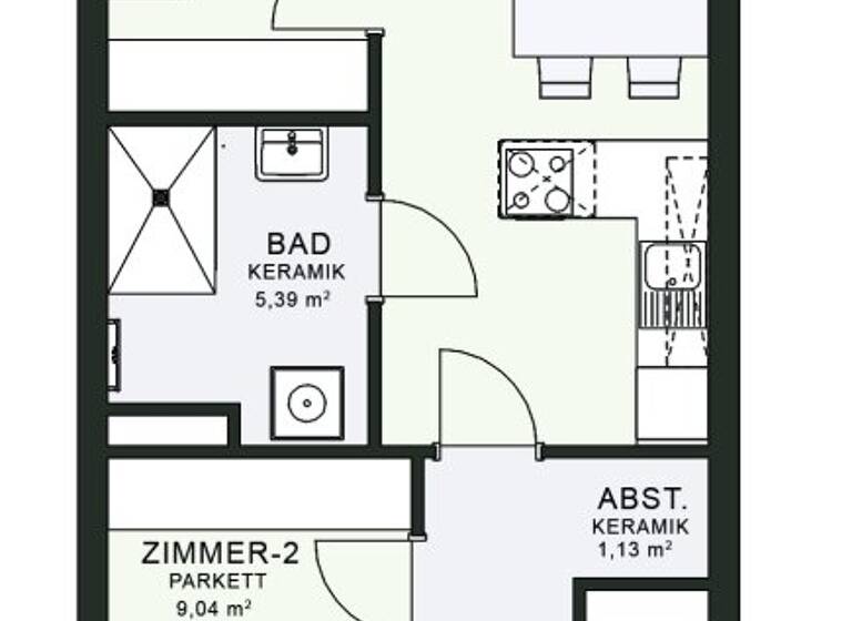 Wohnung zur Miete - Erstbezug 613 € 3 Zimmer 54,5 m² 3. Geschoss frei ab sofort Fröhlichgasse 23-35 Jakomini Graz 8010