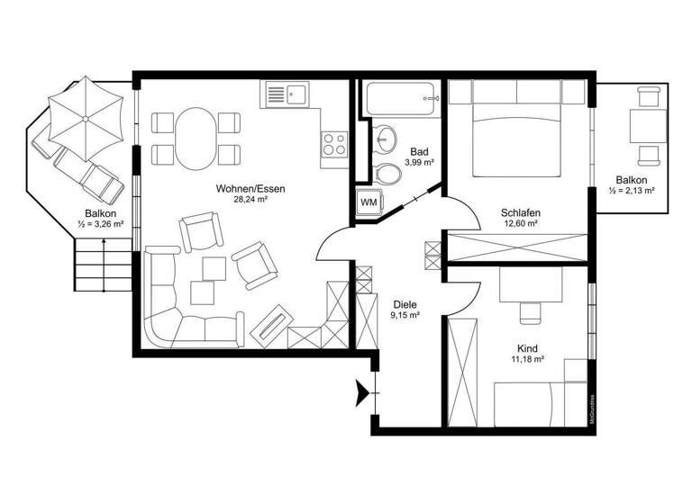 Wohnung zum Kauf 699.000 € 3 Zimmer 70 m² EG Neuhausen-Nymphenburg München 80639