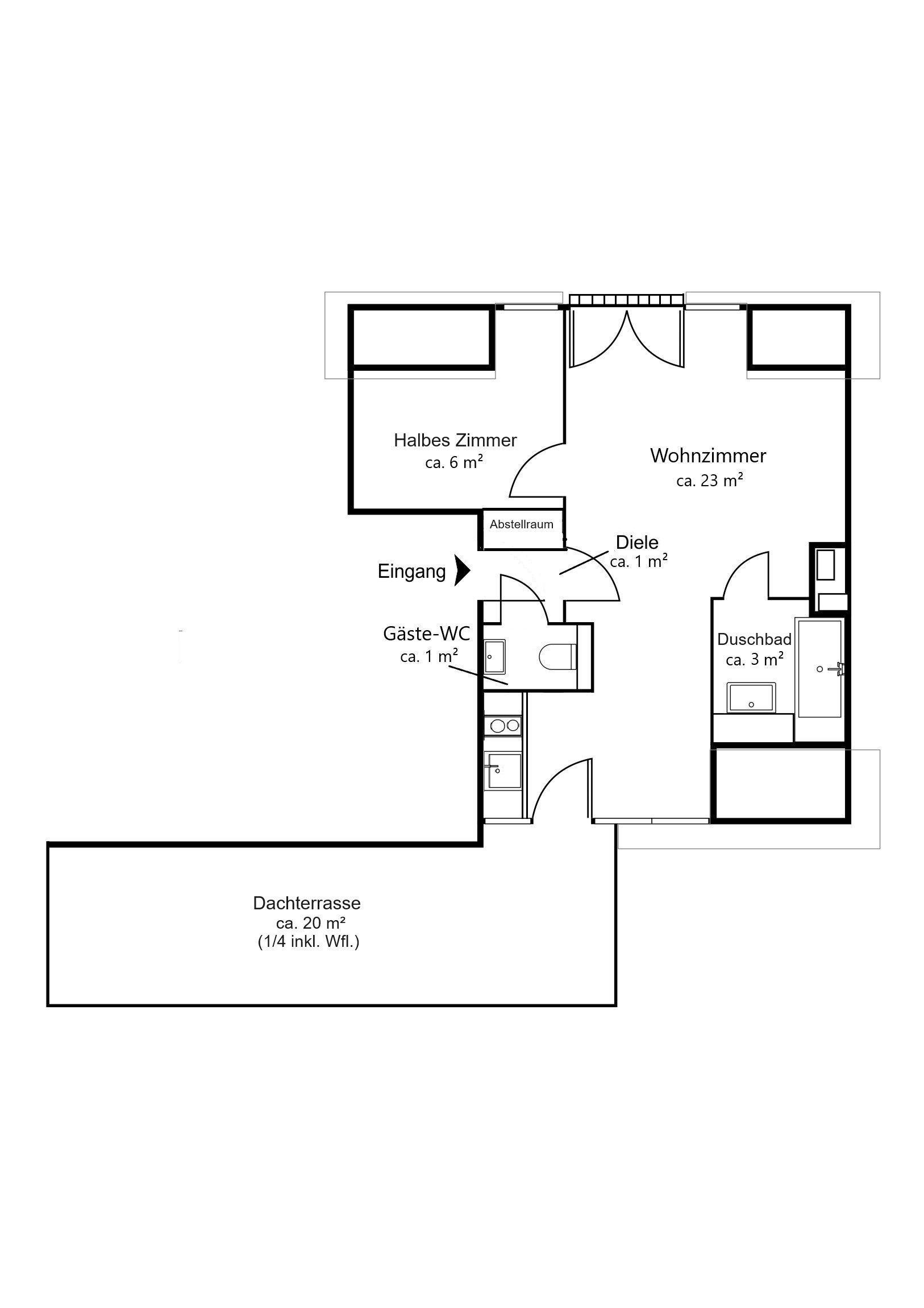 Wohnung zum Kauf 350.000 € 1,5 Zimmer 39 m²<br/>Wohnfläche Winterhude Hamburg 22303