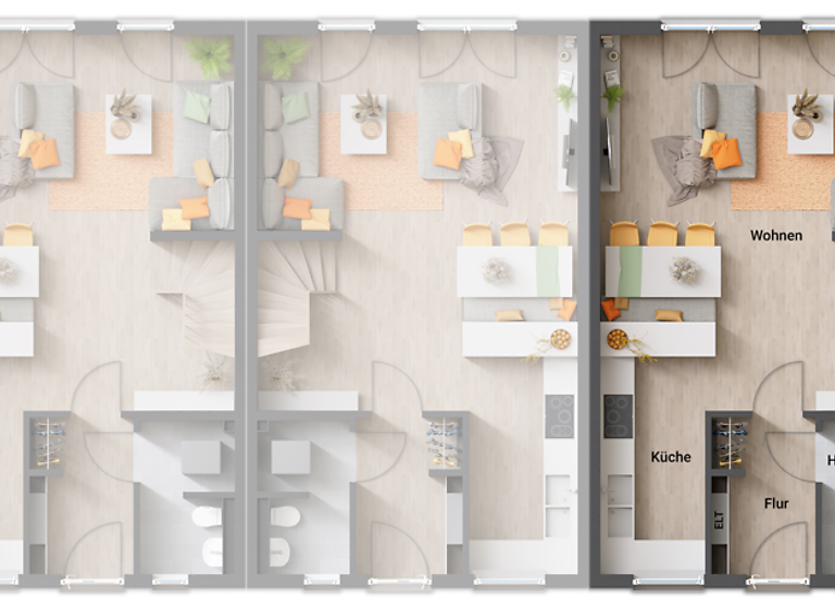 Reihenendhaus zum Kauf - Erstbezug 381.460 € 5 Zimmer 134 m² 200 m² Grundstück Stotternheim Erfurt 99095