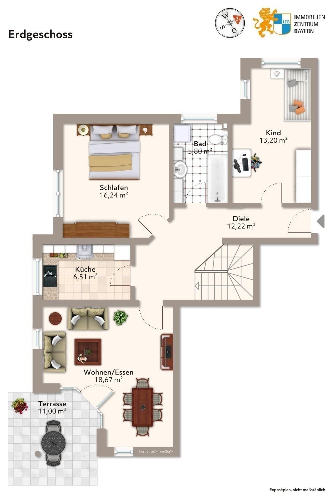 Terrassenwohnung zum Kauf 135.000 € 3 Zimmer 87,6 m²<br/>Wohnfläche EG<br/>Geschoss Uhlandstr. 15 Sand Bad Emstal 34308