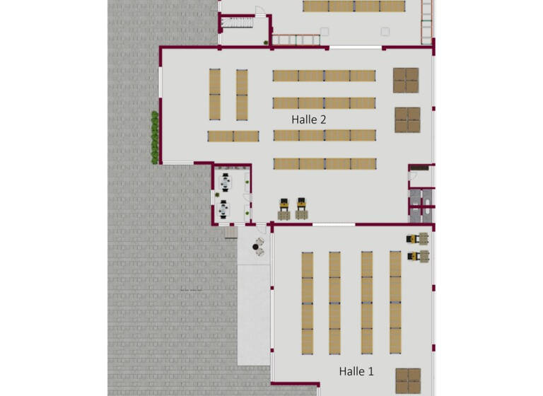 Produktionshalle zur Miete 7.900 € 1.438 m² Lagerfläche Schwabach 91126