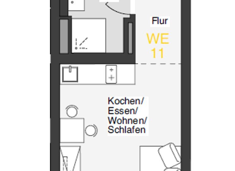 Studio zum Kauf provisionsfrei als Kapitalanlage geeignet 230.000 € 1 Zimmer 25 m²<br/>Wohnfläche Hindenburgstraße 22 Löwenich Erlangen 91054