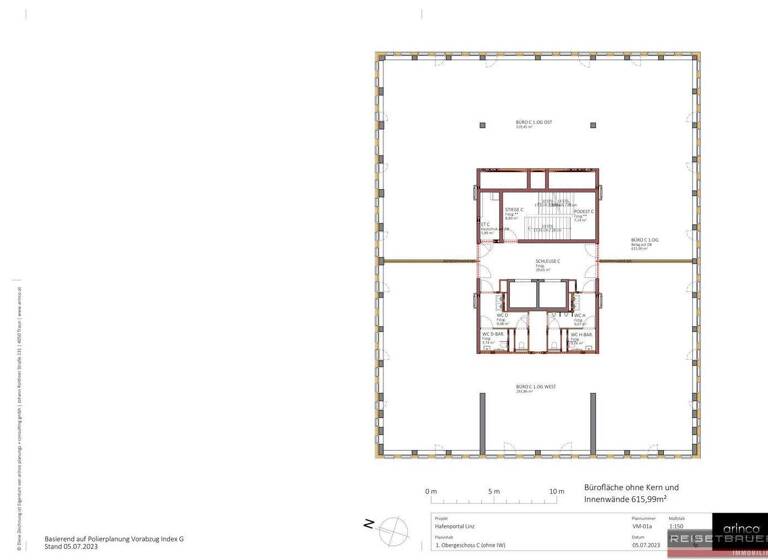 Bürofläche zur Miete - Erstbezug 15 € 616 m² Bürofläche Regensburger Straße Lustenau Linz 4020