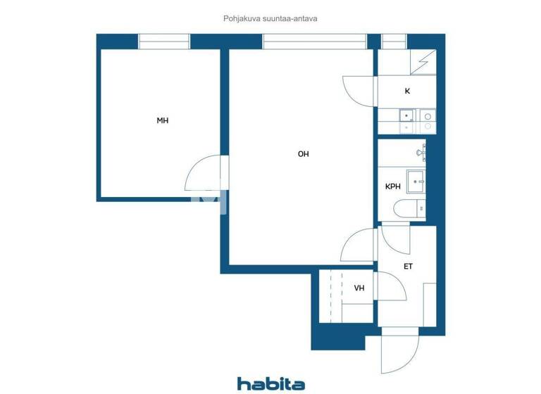 Studio zum Kauf 86.000 € 2 Zimmer 35,5 m² 3. Geschoss Koulukatu 39 Oulu 90100