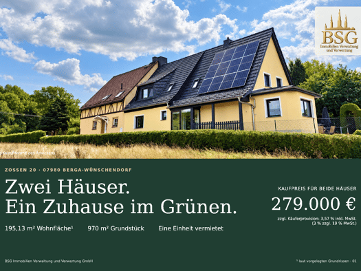 Mehrfamilienhaus zum Kauf 279.000 € 8 Zimmer 196 m² 970 m² Grundstück frei ab 01.12.2026 Zossen 20 Zossen Berga-Wünschendorf 07570