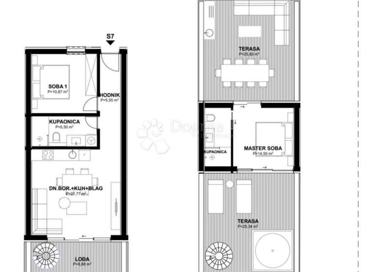 Wohnung zum Kauf 291.226 € 3 Zimmer 80 m² 2. Geschoss Slivno