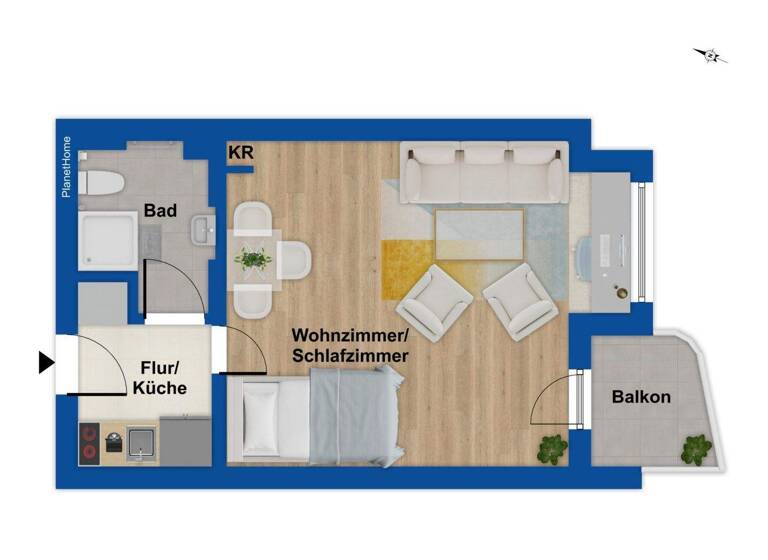 Studio zum Kauf 119.000 € 1 Zimmer 28,7 m² 4. Geschoss Gleißhammer Nürnberg 90461