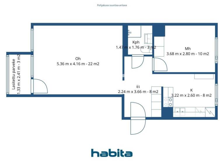 Studio zum Kauf 129.000 € 2 Zimmer 56,5 m² 4. Geschoss Keinulaudantie 3 Helsinki 00940