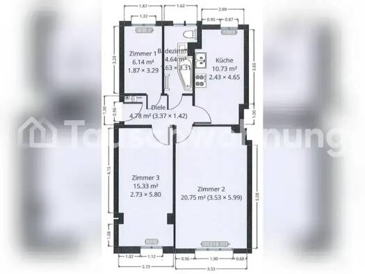 Wohnung zur Miete Tauschwohnung 520 € 2,5 Zimmer 63 m² EG Mitte Berlin 13407