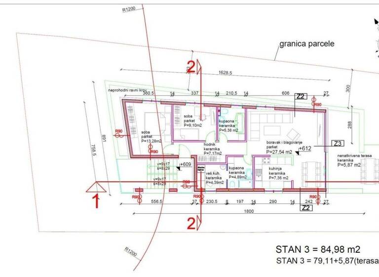 Wohnung zum Kauf 400.000 € 3 Zimmer 99 m² 2. Geschoss Crnomerec 0
