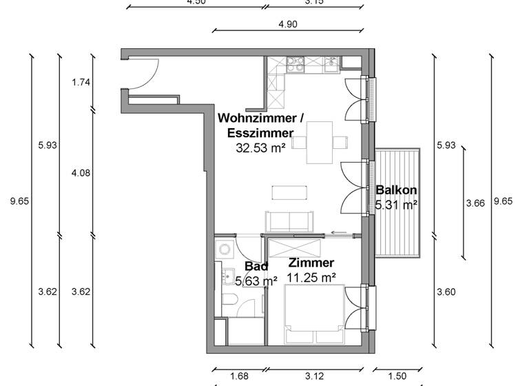 Wohnung zur Miete 1.530 € 2 Zimmer 52,3 m² 5. Geschoss frei ab 15.04.2026 Zimmerstraße 96 Mitte Berlin 10117