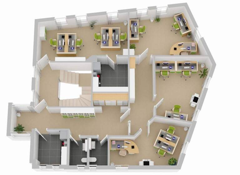 Praxis zur Miete 1.240 € 4 Zimmer 138 m² Bürofläche Achim 28832