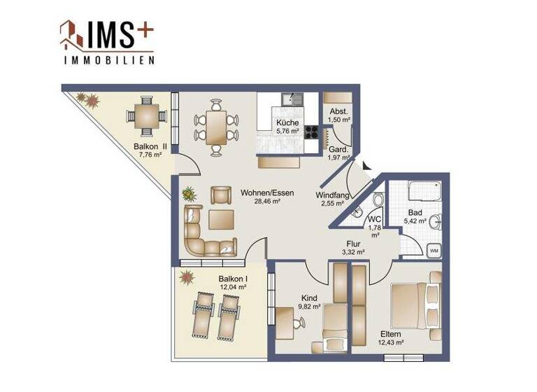 Wohnung zum Kauf 240.000 € 3 Zimmer 80,7 m² 3. Geschoss Bandolstraße 6 Wehr 79664