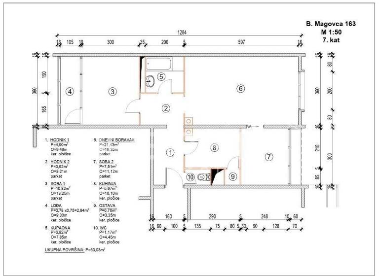 Wohnung zum Kauf 225.000 € 3 Zimmer 63 m² 7. Geschoss Utrina - Travno - Sopot