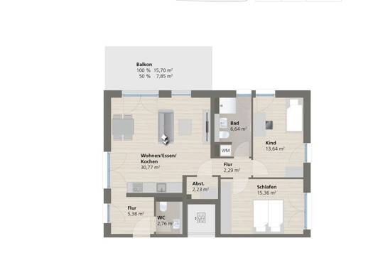 Wohnung zum Kauf - Erstbezug provisionsfrei 389.500 € 3 Zimmer 86,9 m² EG Giengen Giengen an der Brenz 89537