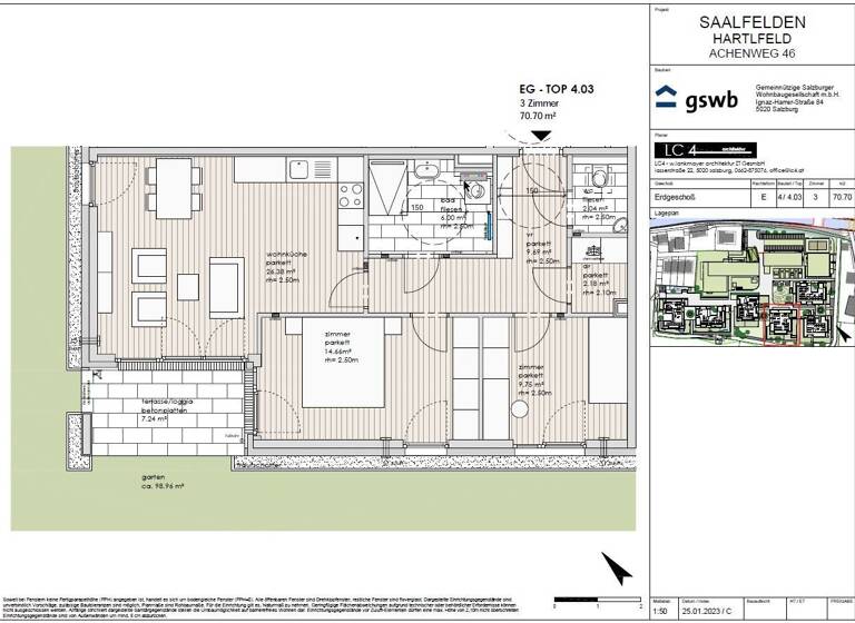 Wohnung zum Kauf - Erstbezug provisionsfrei 487.288 € 3 Zimmer 70,7 m² EG Achenweg 46 Saalfelden am Steinernen Meer 5760