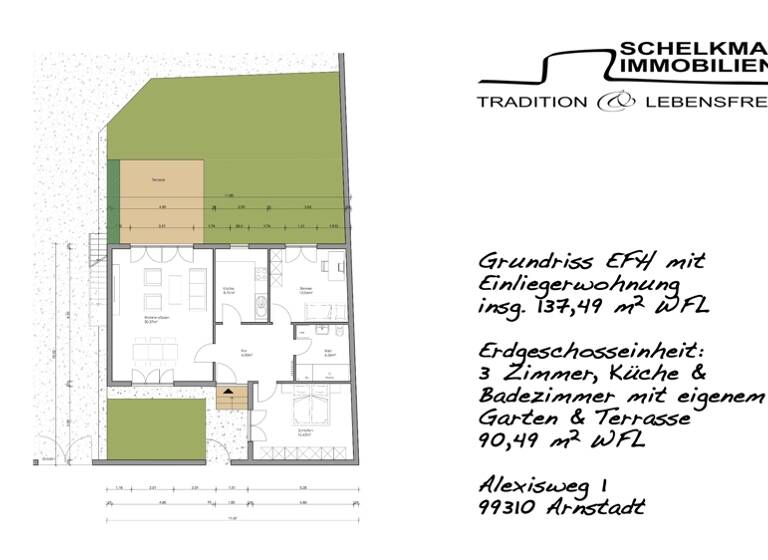 Wohnung zum Kauf 445.000 € 4 Zimmer 137,5 m² Alexisweg 1 Arnstadt 99310