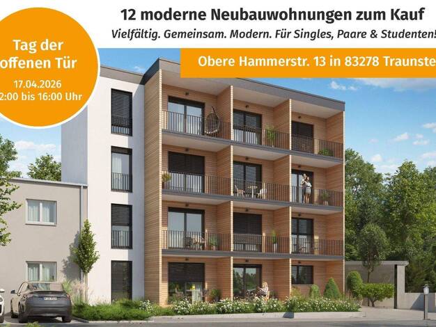 Studio zum Kauf - Neubau provisionsfrei 225.000 € 1 Zimmer 33,9 m² 1. Geschoss Traunstein 83278