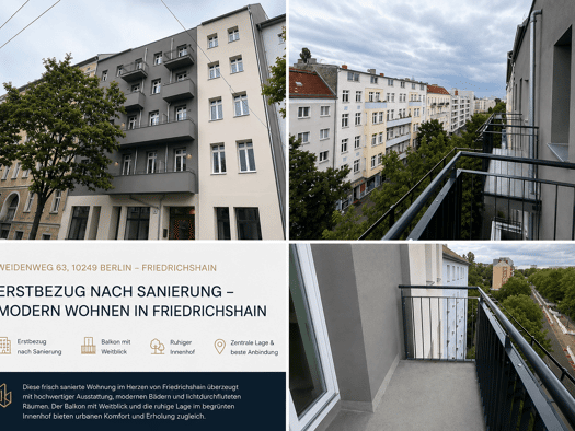 Wohnung zur Miete 1.885 € 3 Zimmer 114,3 m² 4. Geschoss frei ab 01.08.2026 Weidenweg 63 Friedrichshain Berlin 10247