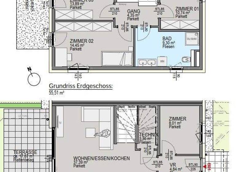 Reihenmittelhaus zum Kauf - Erstbezug 721.900 € 5 Zimmer 108,2 m² Waltendorf Graz 8010