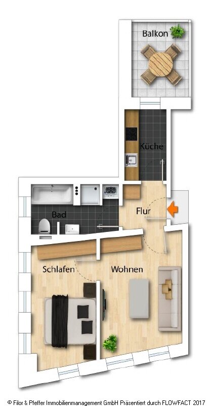 Wohnung zur Miete 411 € 2 Zimmer 01.01.2025<br/>Verfügbarkeit Braunschweiger Str. 13 Wormser Platz Magdeburg 39112