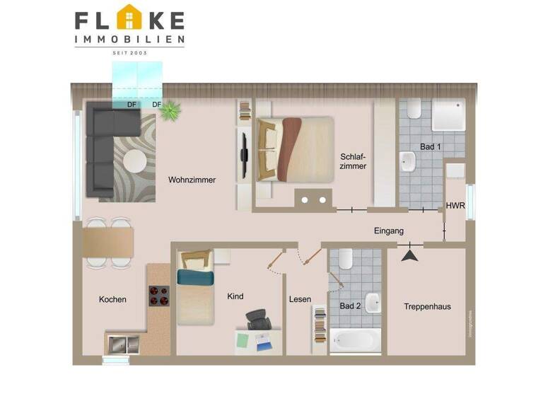 Wohnung zur Miete 869 € 3,5 Zimmer 110 m² Süd Recklinghausen 45661